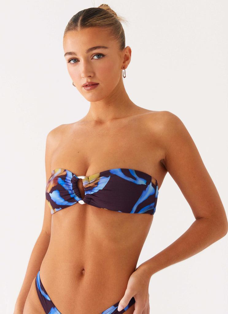 Peppermayo Peppermayo Exclusive - Cuba Strapless Bikini Top - Dark Floral