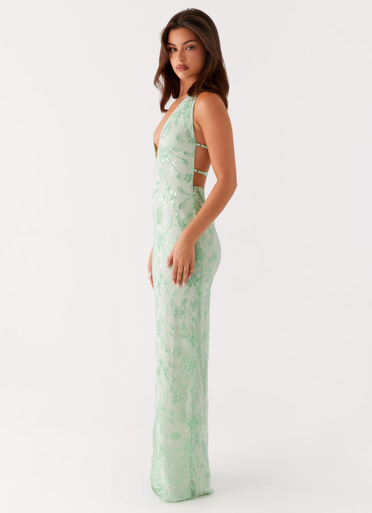 Peppermayo Peppermayo Exclusive - Cydney Beaded Maxi Dress - Sage