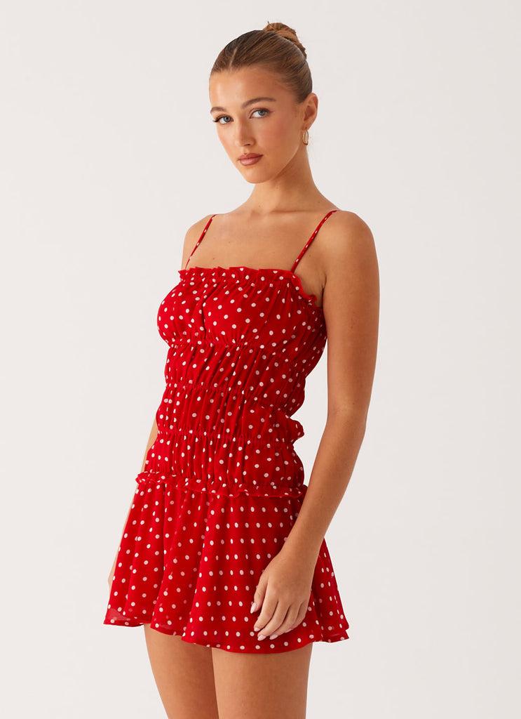 Peppermayo Peppermayo Exclusive - Cynlee Mini Dress - Red Polka Dot