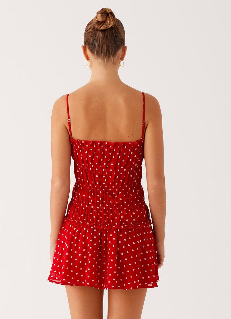 Peppermayo Peppermayo Exclusive - Cynlee Mini Dress - Red Polka Dot