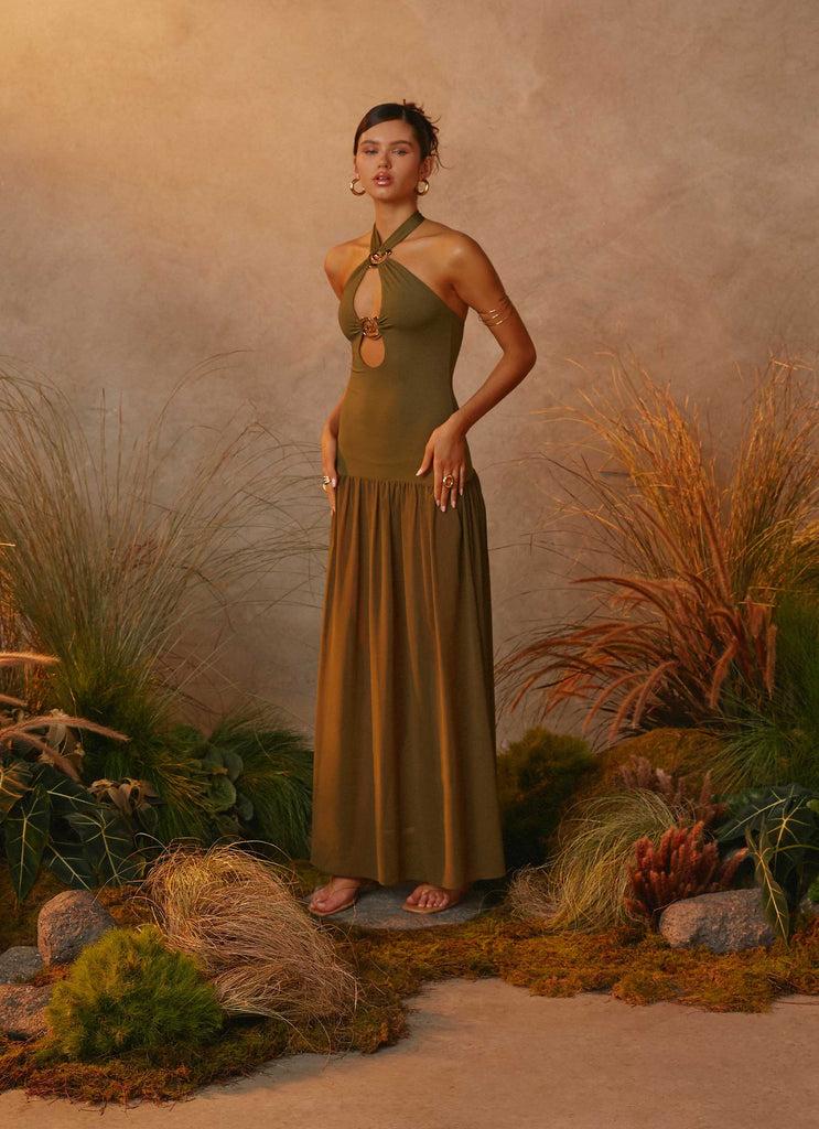 Peppermayo Peppermayo Exclusive - Cypress Kiss Maxi Dress - Khaki