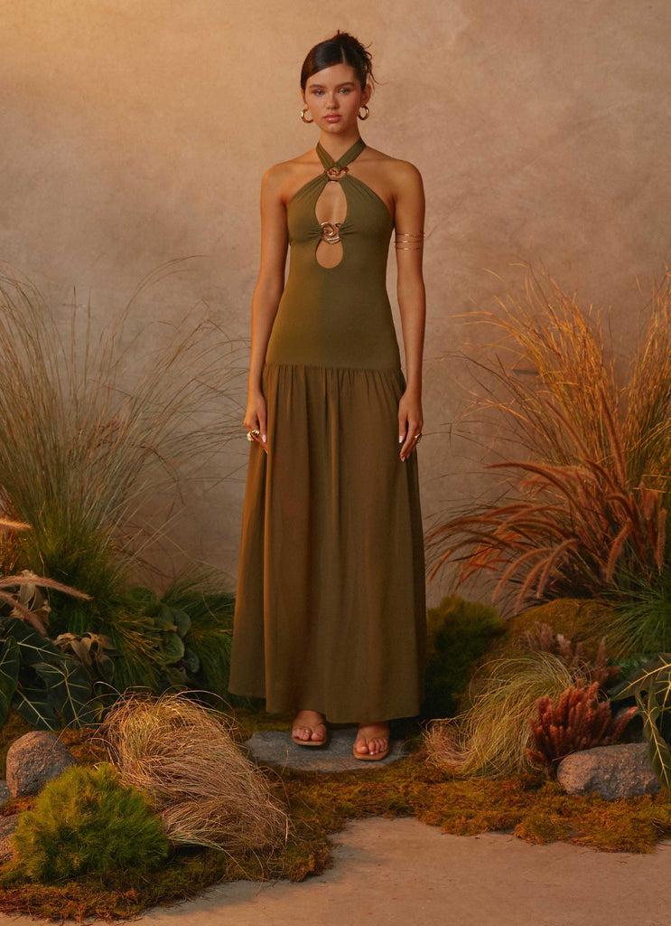 Peppermayo Peppermayo Exclusive - Cypress Kiss Maxi Dress - Khaki
