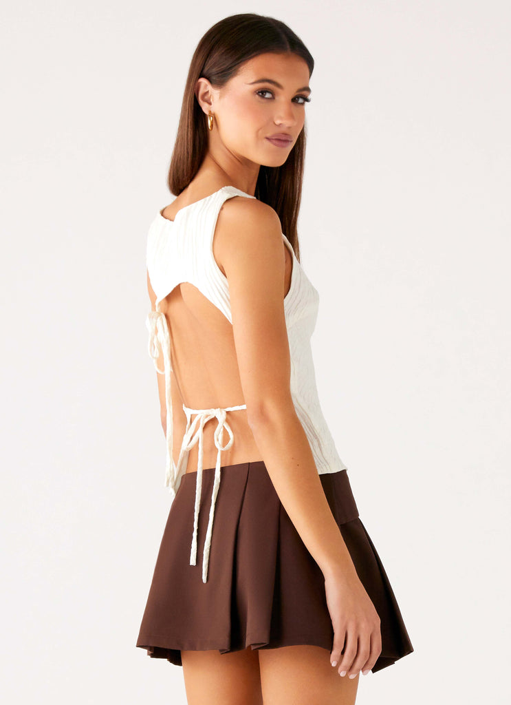 Peppermayo Peppermayo Exclusive - Cypriana Tie Back Top - White