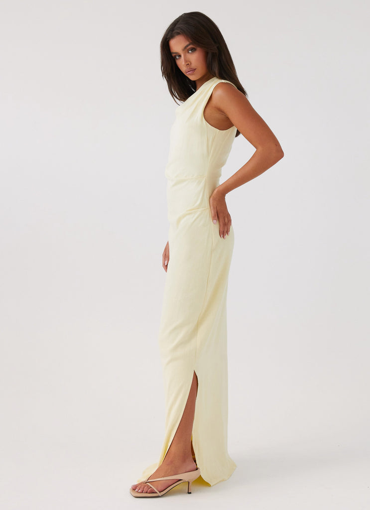 Peppermayo Peppermayo Exclusive - Daffodil Charm Linen Maxi Dress - Sunflower Yellow