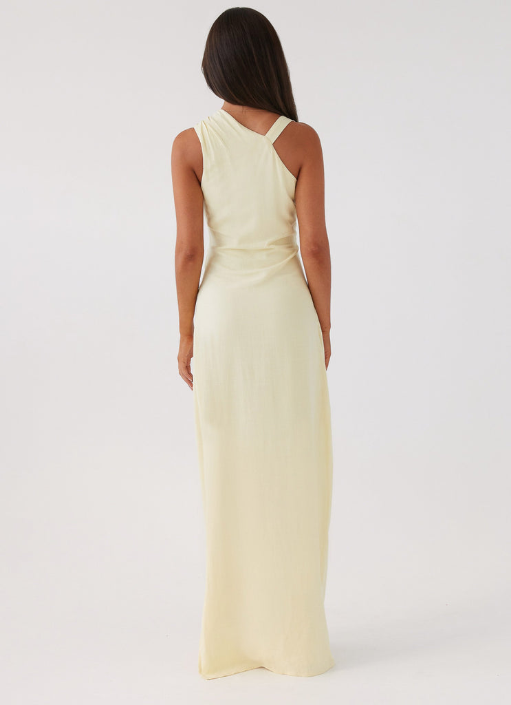 Peppermayo Peppermayo Exclusive - Daffodil Charm Linen Maxi Dress - Sunflower Yellow