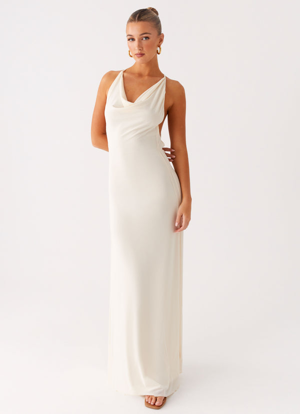 peppermayo Peppermayo Exclusive - Dahliana Maxi Dress - Off White