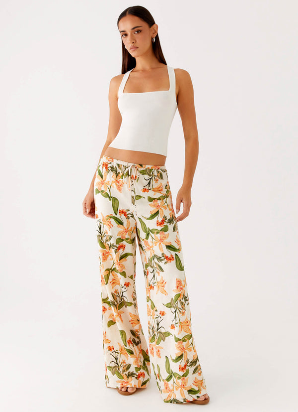 peppermayo Peppermayo Exclusive - Dalida Linen Pants - Floral Print