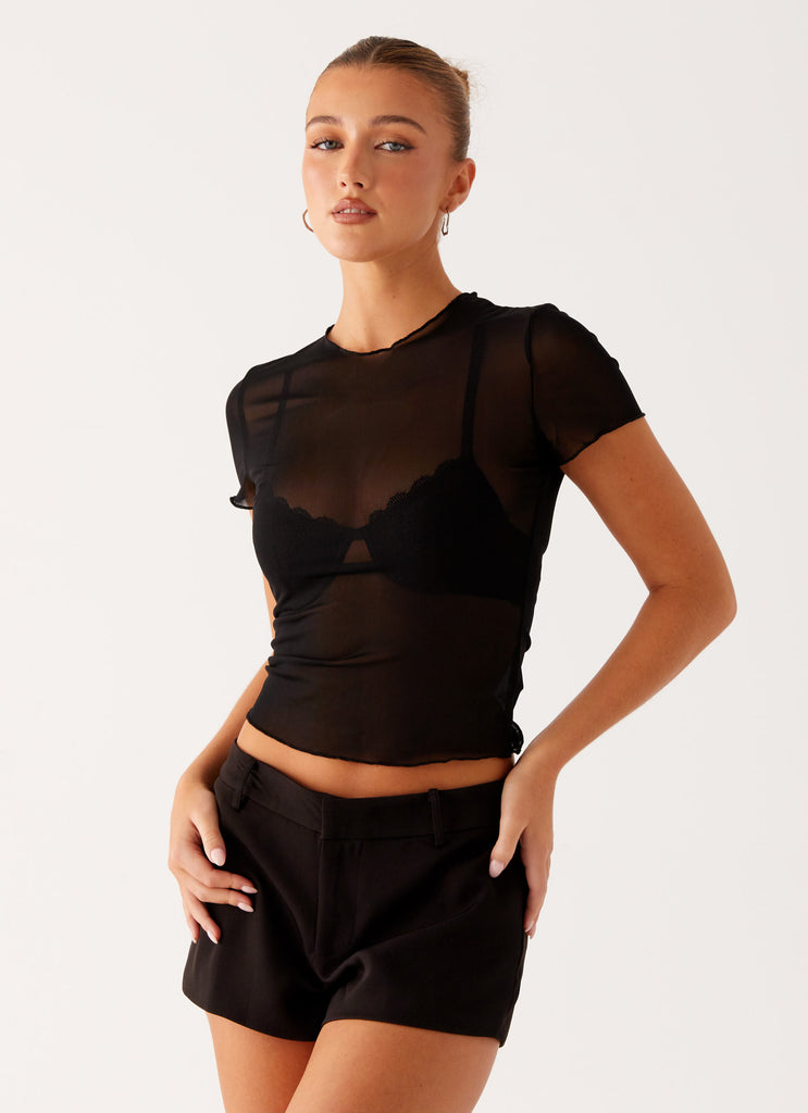 Peppermayo Peppermayo Exclusive - Dalton Mesh T-Shirt - Black