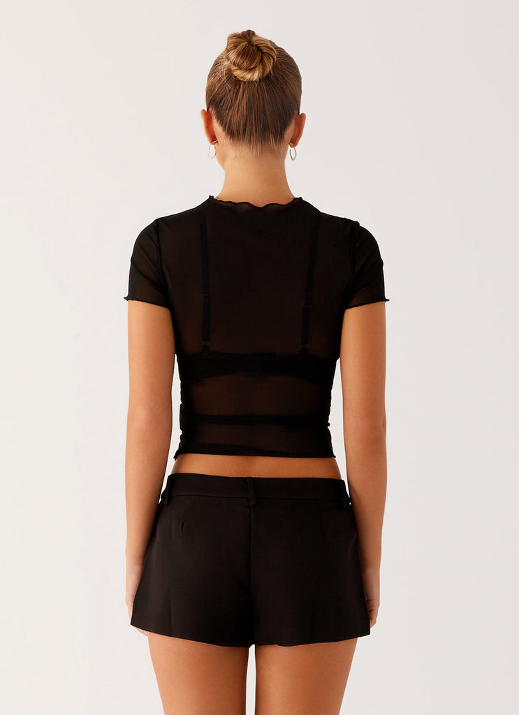 Peppermayo Peppermayo Exclusive - Dalton Mesh T-Shirt - Black