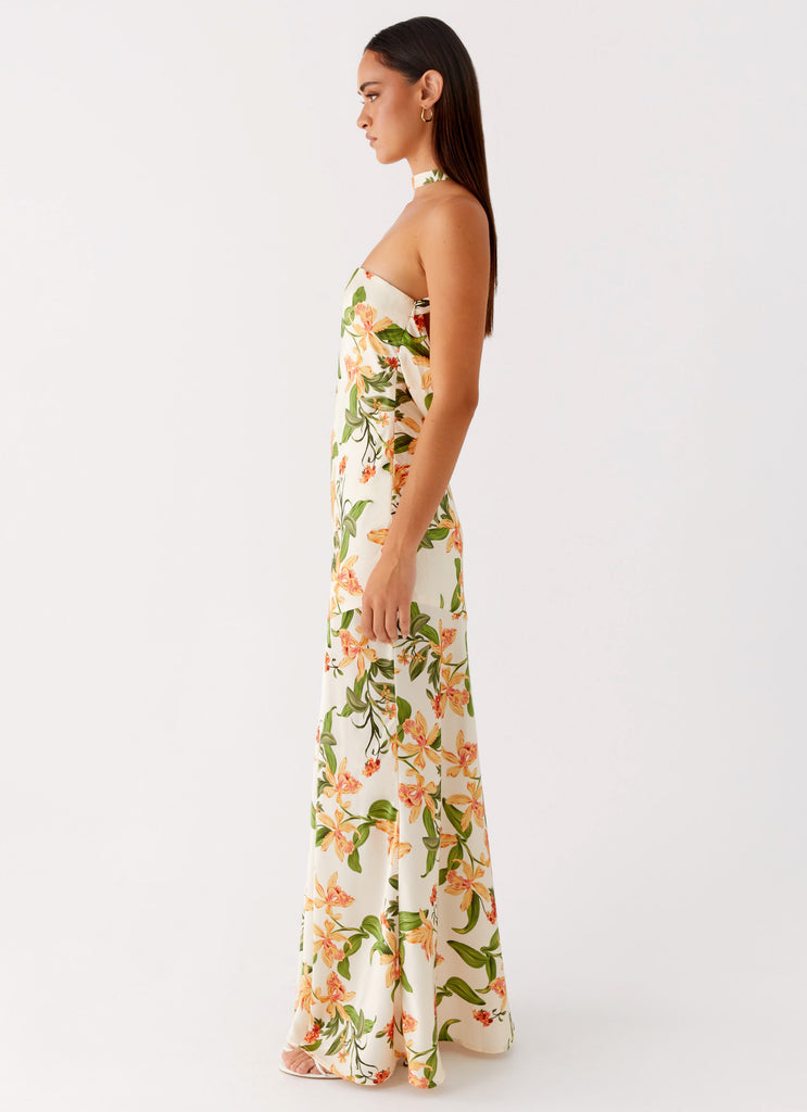 Peppermayo Peppermayo Exclusive - Damali Satin Maxi Dress - Floral Print