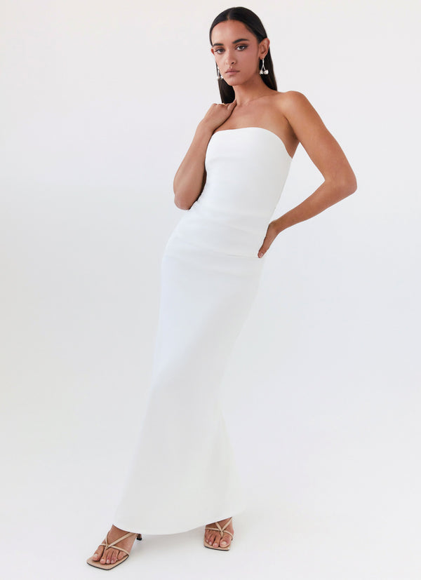 peppermayo Peppermayo Exclusive - Danielle Strapless Maxi Dress - White