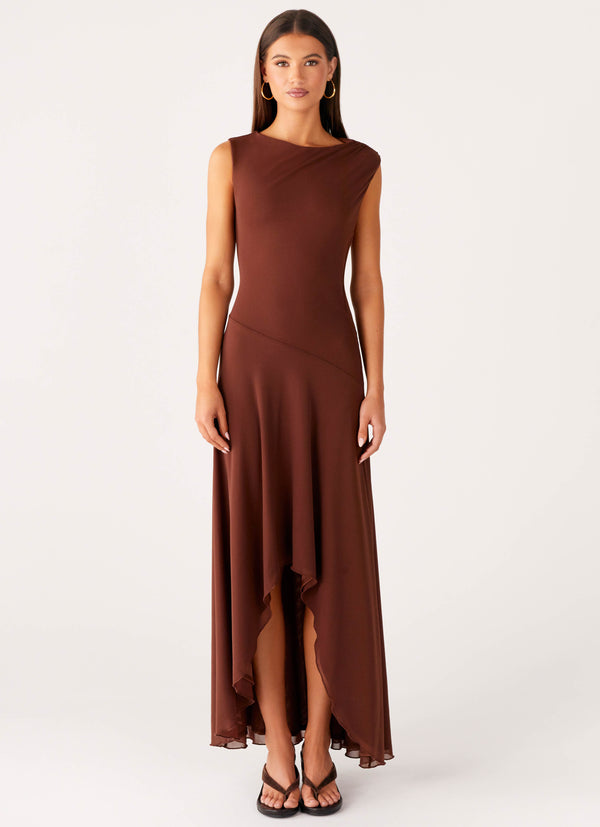 peppermayo Peppermayo Exclusive - Danika Maxi Dress - Chocolate