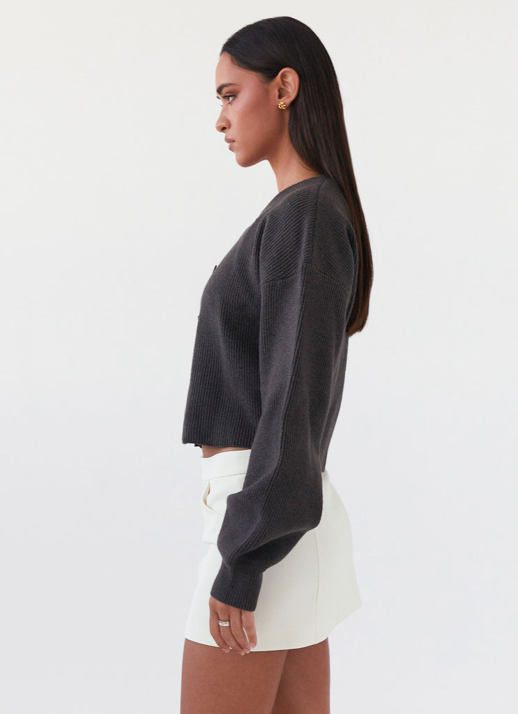 Peppermayo Peppermayo Exclusive - Daphne Knit Cardigan - Charcoal