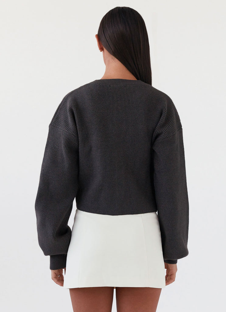 Peppermayo Peppermayo Exclusive - Daphne Knit Cardigan - Charcoal