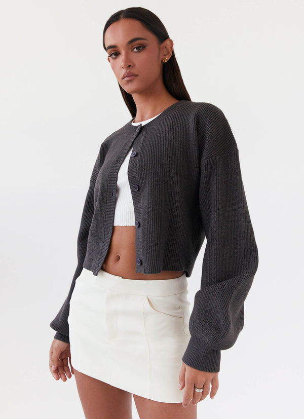 peppermayo Peppermayo Exclusive - Daphne Knit Cardigan - Charcoal