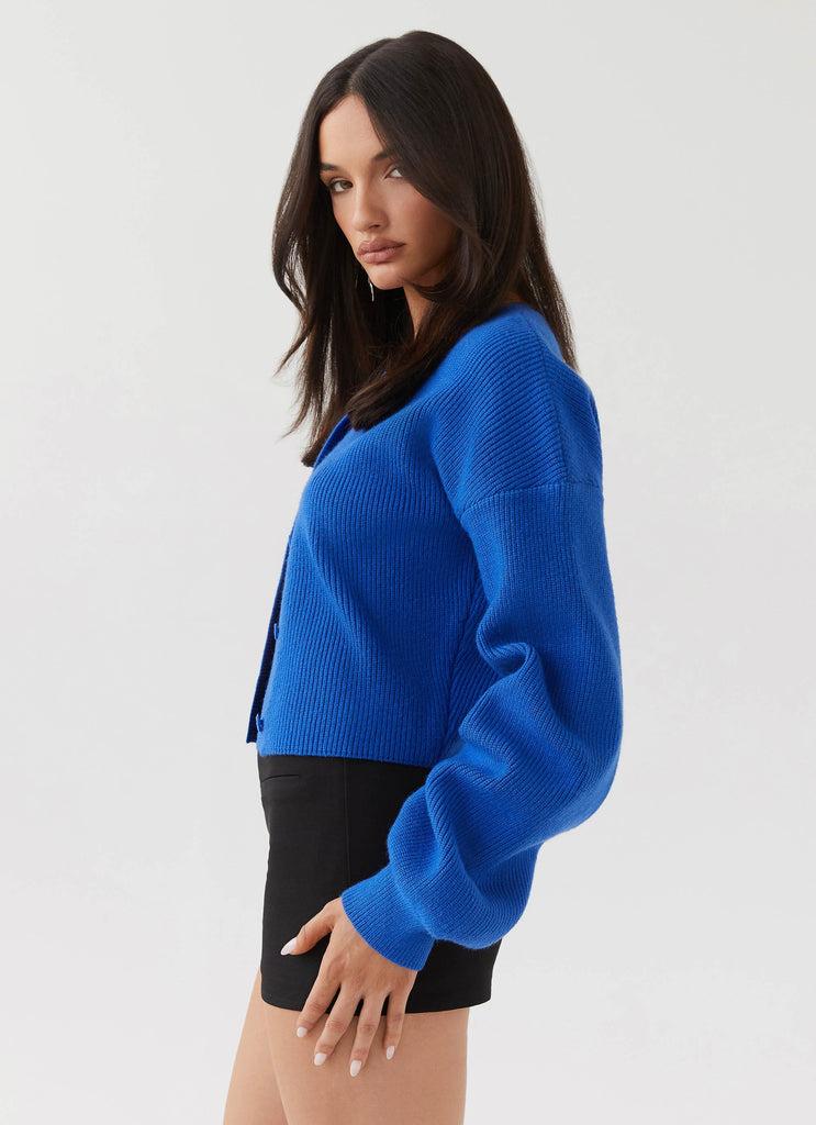 Peppermayo Peppermayo Exclusive - Daphne Knit Cardigan - Cobalt