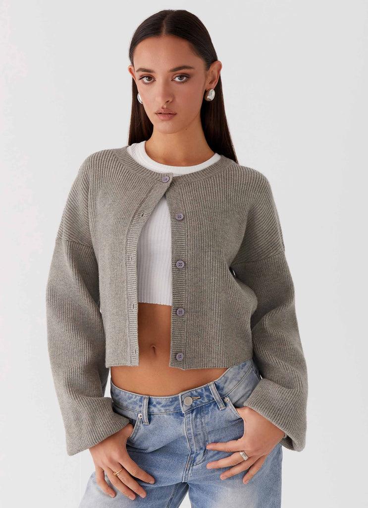 Peppermayo Peppermayo Exclusive - Daphne Knit Cardigan - Light Grey