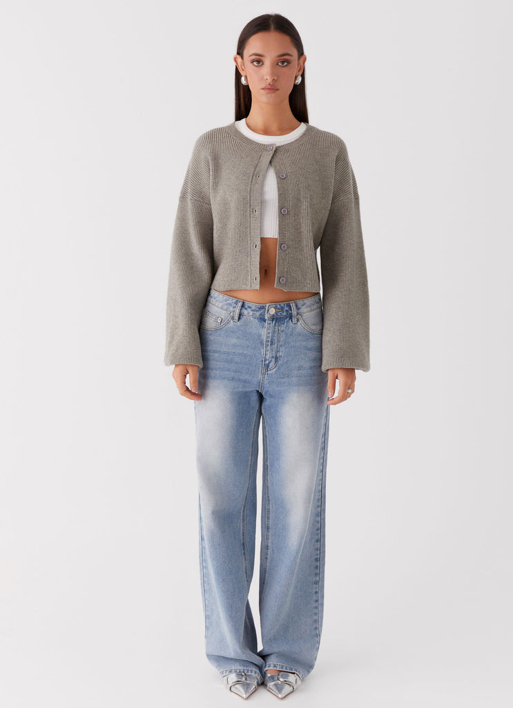 Peppermayo Peppermayo Exclusive - Daphne Knit Cardigan - Light Grey