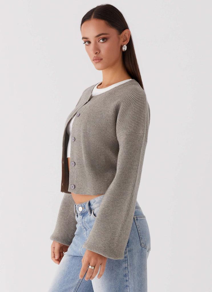 Peppermayo Peppermayo Exclusive - Daphne Knit Cardigan - Light Grey