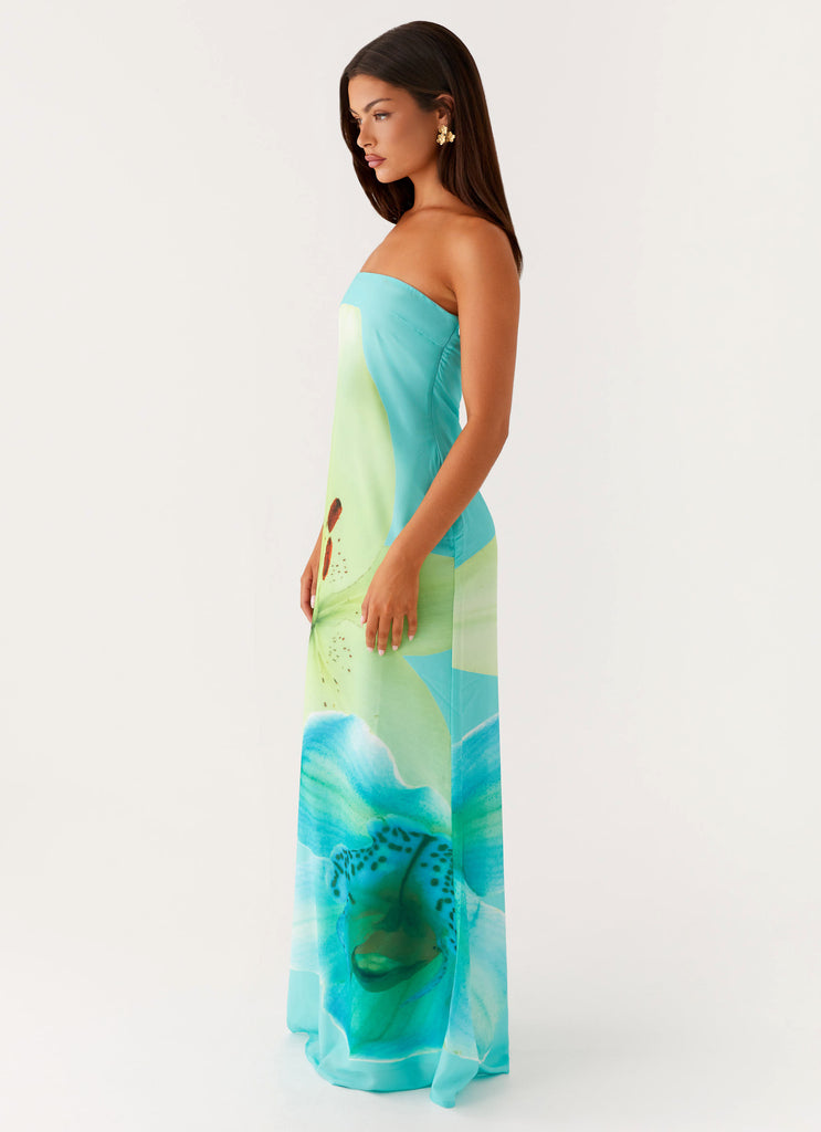 Peppermayo Peppermayo Exclusive - Darcy Maxi Dress - Turquoise Floral