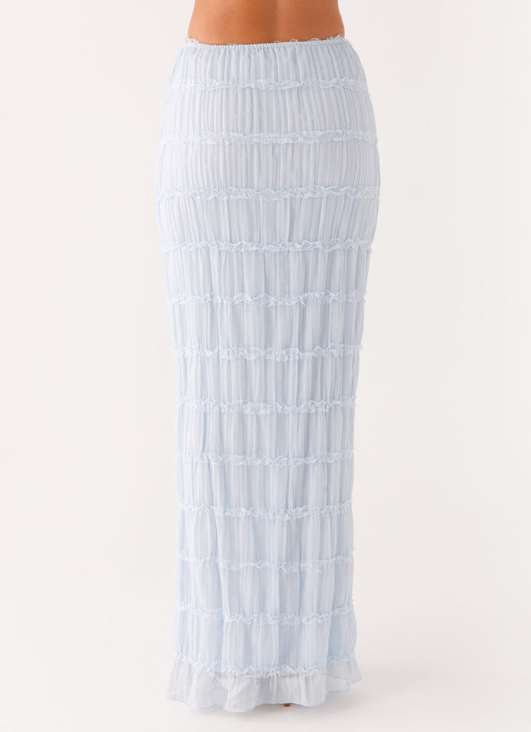 Peppermayo Peppermayo Exclusive - Daydreaming Low Rise Maxi Skirt - Blue