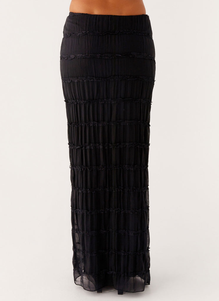 Peppermayo Peppermayo Exclusive - Daydreaming Low Rise Maxi Skirt - Black