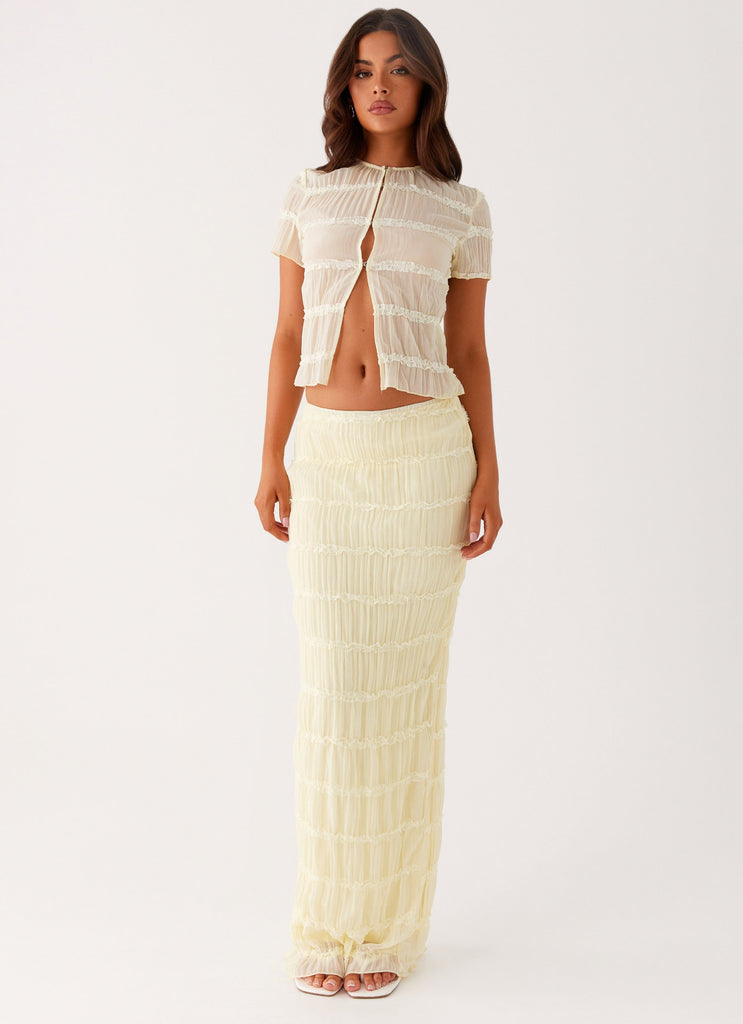 Peppermayo Peppermayo Exclusive - Daydreaming Low Rise Maxi Skirt - Yellow