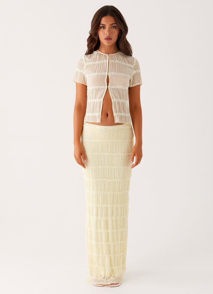 Peppermayo Peppermayo Exclusive - Daydreaming Low Rise Maxi Skirt - Yellow