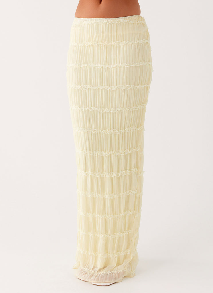 Peppermayo Peppermayo Exclusive - Daydreaming Low Rise Maxi Skirt - Yellow