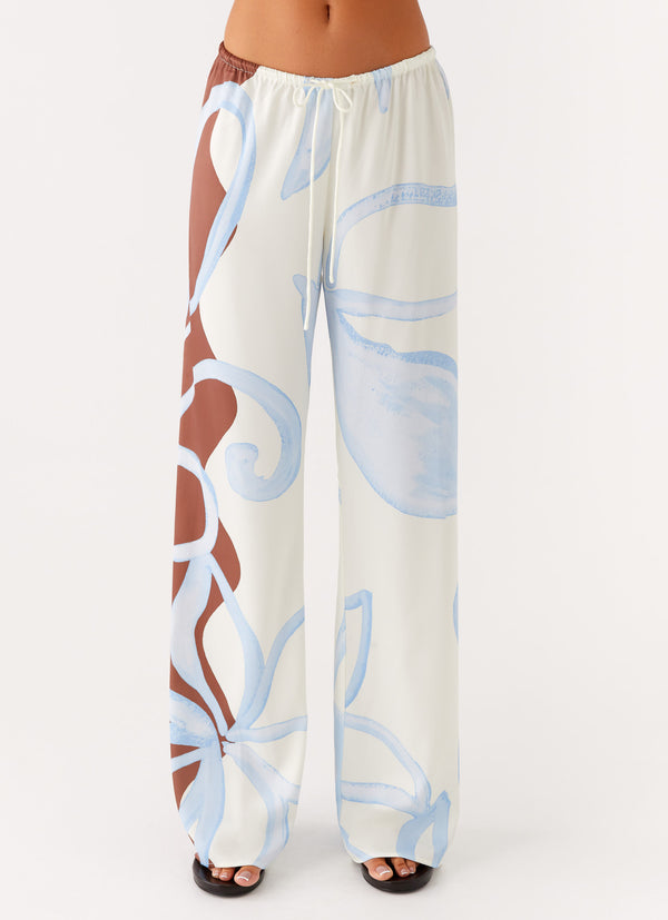 peppermayo Peppermayo Exclusive - Deacon Low Rise Pants - Bloom Wave Print
