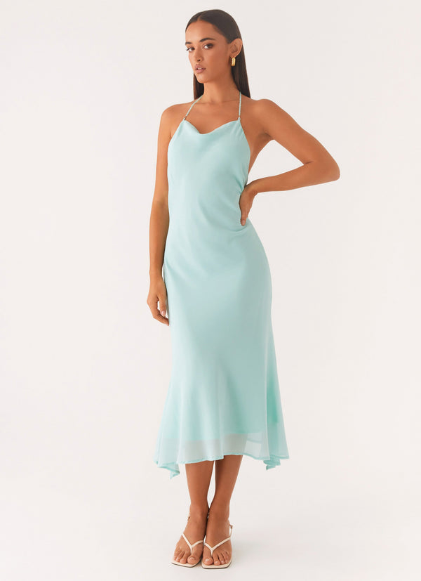 peppermayo Peppermayo Exclusive - Deep Dive Midi Dress - Pale Blue