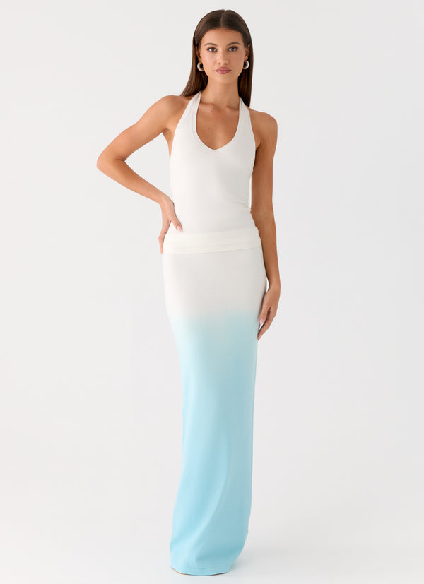 peppermayo Peppermayo Exclusive - Deep Sea Kiss Maxi Skirt - Blue Ombre