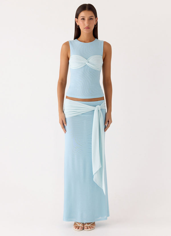 peppermayo Peppermayo Exclusive - Delani Maxi Skirt - Blue