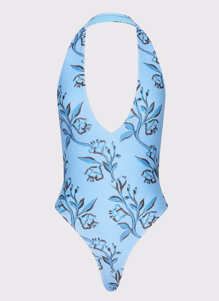 Peppermayo Peppermayo Exclusive - Delia One Piece Swimsuit - Blue Floral Print