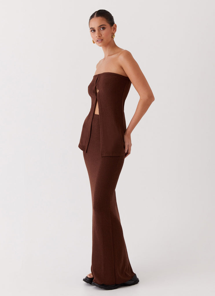 Peppermayo Peppermayo Exclusive - Delicate Lady Knit Top - Chocolate