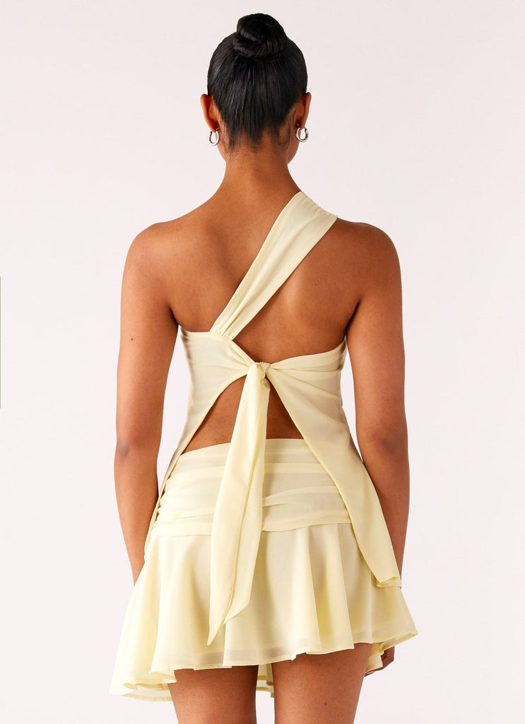 Peppermayo Peppermayo Exclusive - Delight Me Asymmetrical Top - Yellow