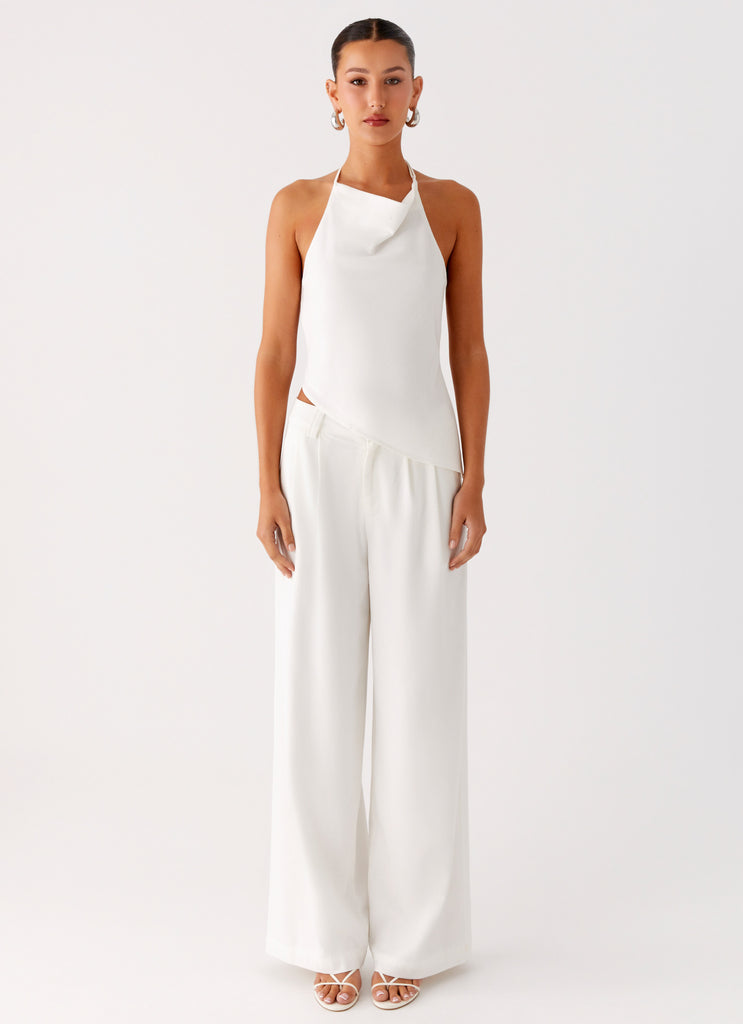 Peppermayo Peppermayo Exclusive - Delong Backless Linen Top - White