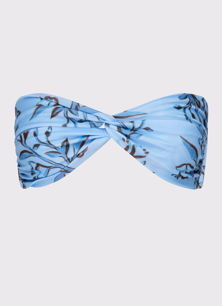 Peppermayo Peppermayo Exclusive - Delta Bandeau Bikini Top - Blue Floral Print