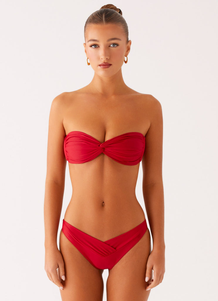Peppermayo Peppermayo Exclusive - Delta Bandeau Bikini Top - Deep Red