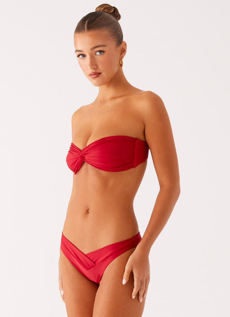 Peppermayo Peppermayo Exclusive - Delta Bandeau Bikini Top - Deep Red