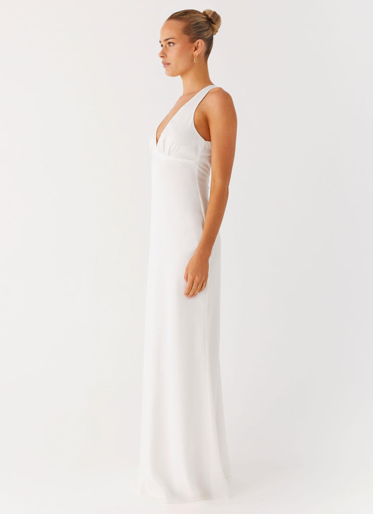 Peppermayo Peppermayo Exclusive - Desi Halterneck Maxi Dress - White