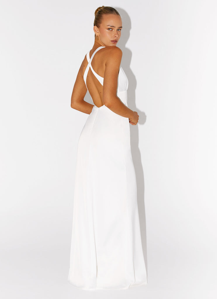 Peppermayo Peppermayo Exclusive - Desi Halterneck Maxi Dress - White