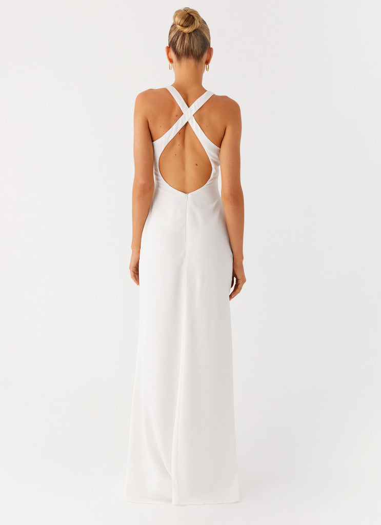 Peppermayo Peppermayo Exclusive - Desi Halterneck Maxi Dress - White