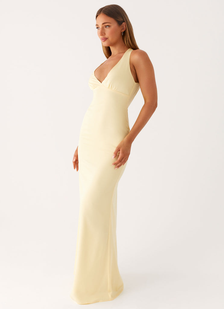Peppermayo Peppermayo Exclusive - Desi Halterneck Maxi Dress - Yellow