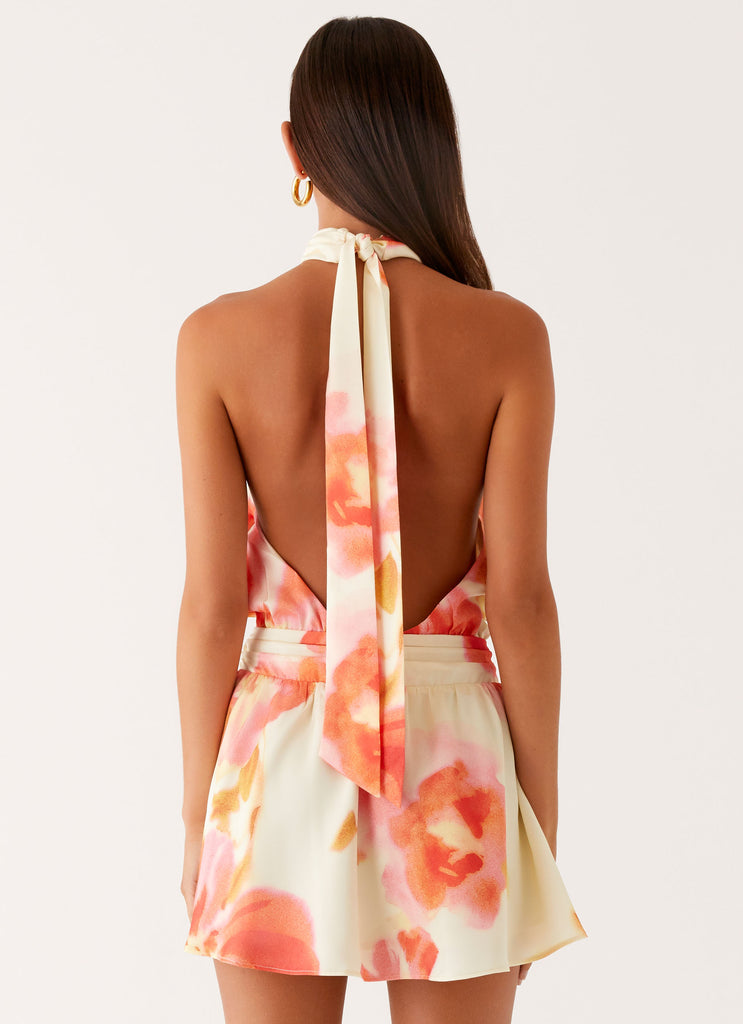 Peppermayo Peppermayo Exclusive - Diablo Backless Mini Dress - Mimosa Blossom
