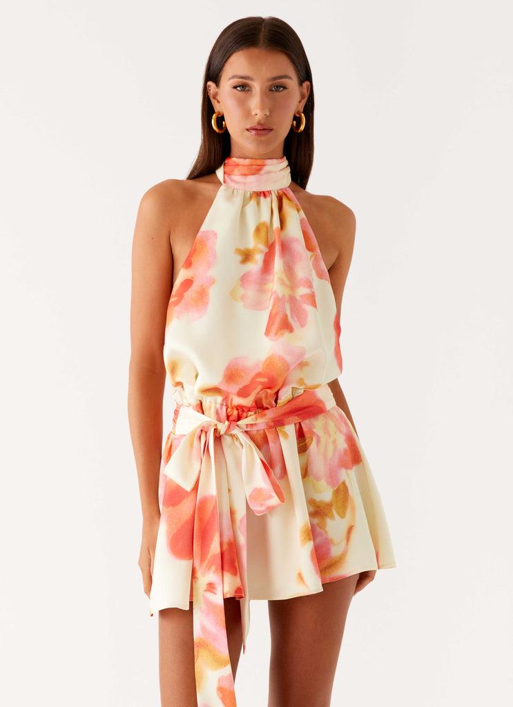 Peppermayo Peppermayo Exclusive - Diablo Backless Mini Dress - Mimosa Blossom