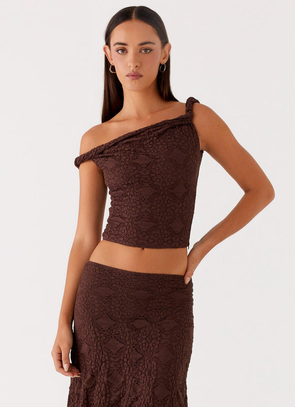peppermayo Peppermayo Exclusive - Diamond Sky Top - Chocolate