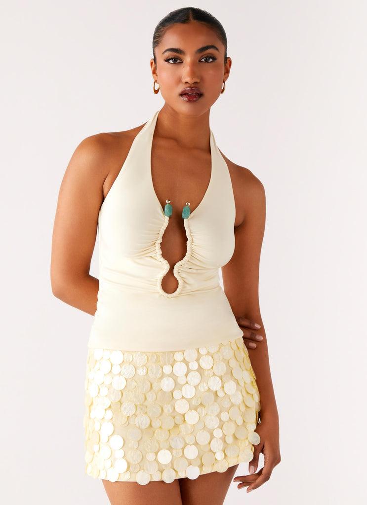 Peppermayo Peppermayo Exclusive - Diego Halter Top - Yellow