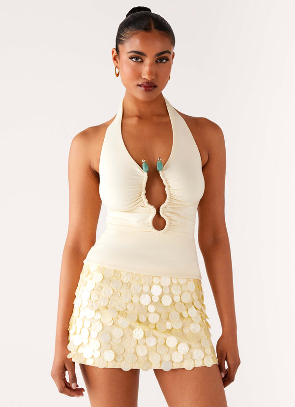 peppermayo Peppermayo Exclusive - Diego Halter Top - Yellow