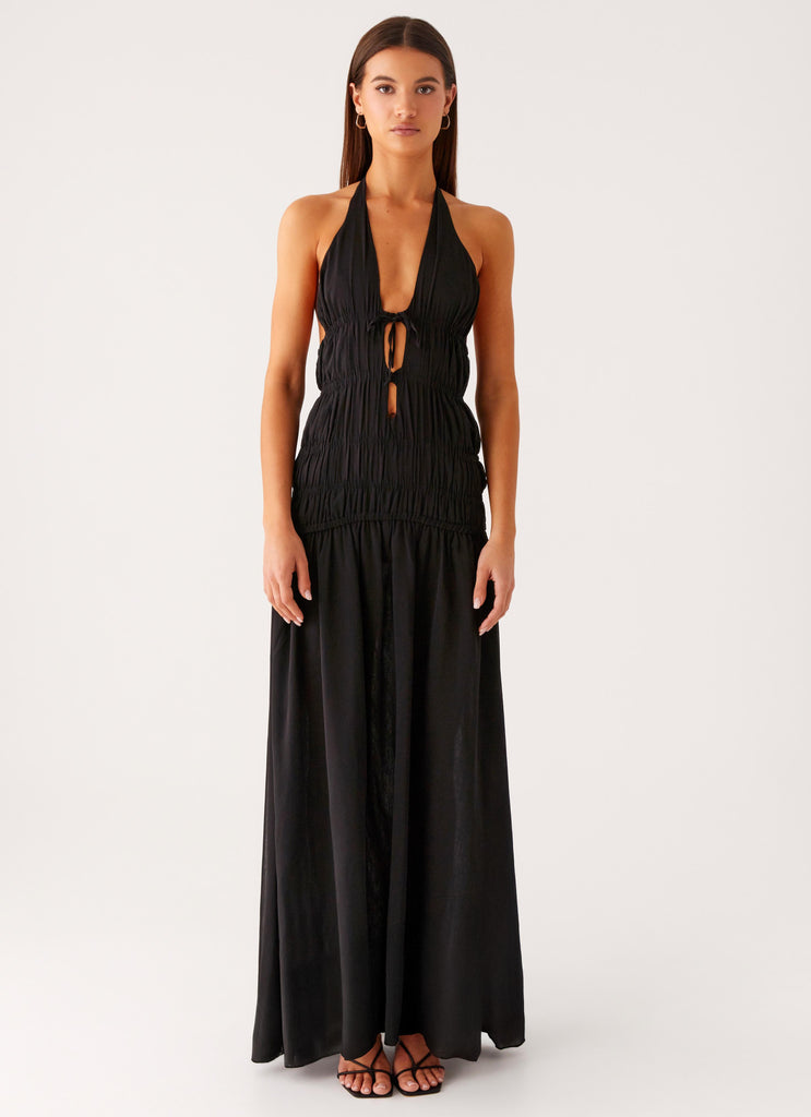 Peppermayo Peppermayo Exclusive - Dione Halter Maxi Dress - Black